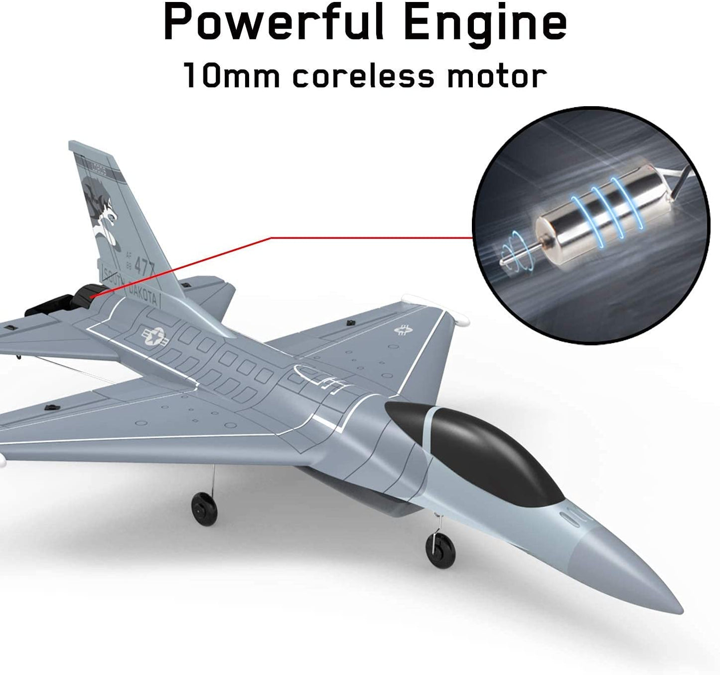 F16 Hawk Remote Control Airplane – Kid-Friendly 4CH Jet with XPilot & Air Stunts