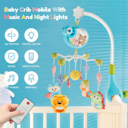 Baby Crib Musical Mobile with Hanging Rattle Toys