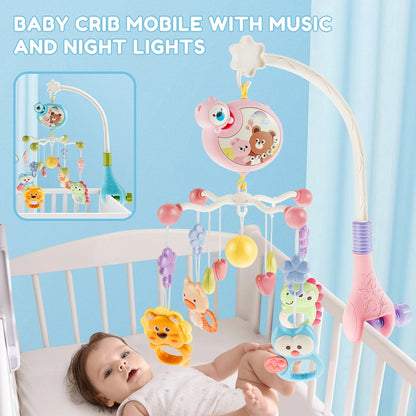 Baby Crib Musical Mobile with Hanging Rattle Toys
