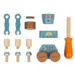 Janod Brico’Kids Wooden Robot Construction Toy – DIY Build & Play Set for Kids, Model-J06473